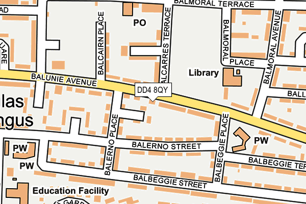 DD4 8QY map - OS OpenMap – Local (Ordnance Survey)