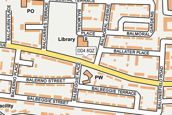 DD4 8QZ map - OS OpenMap – Local (Ordnance Survey)
