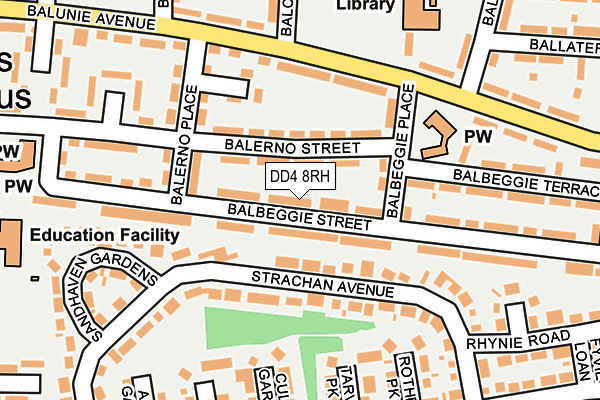 DD4 8RH map - OS OpenMap – Local (Ordnance Survey)