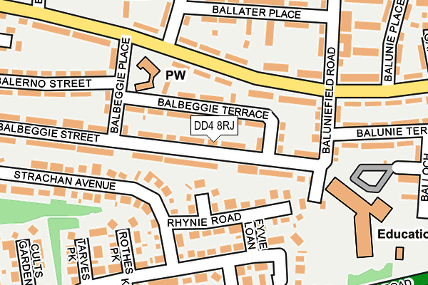 DD4 8RJ map - OS OpenMap – Local (Ordnance Survey)