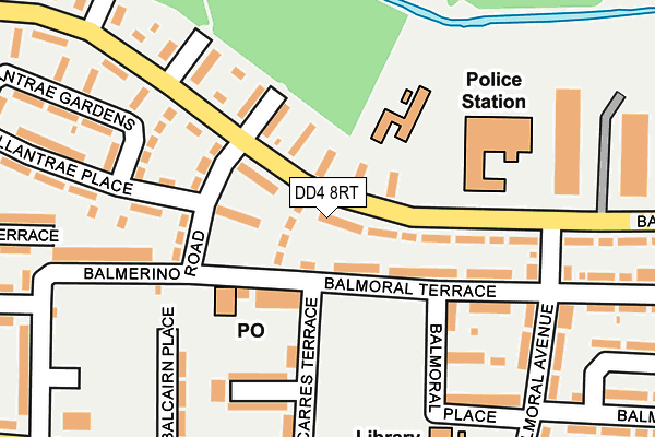 DD4 8RT map - OS OpenMap – Local (Ordnance Survey)