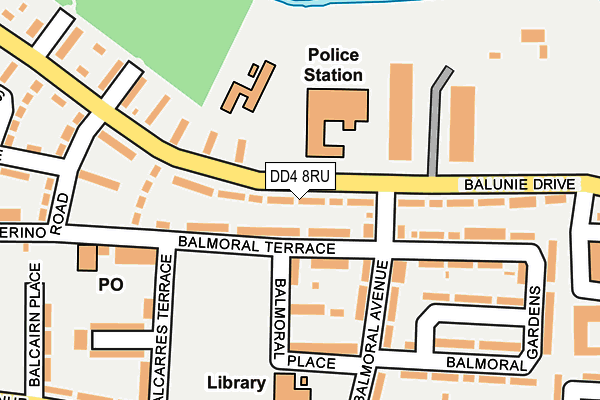 DD4 8RU map - OS OpenMap – Local (Ordnance Survey)