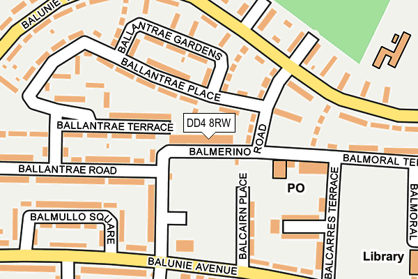 DD4 8RW map - OS OpenMap – Local (Ordnance Survey)