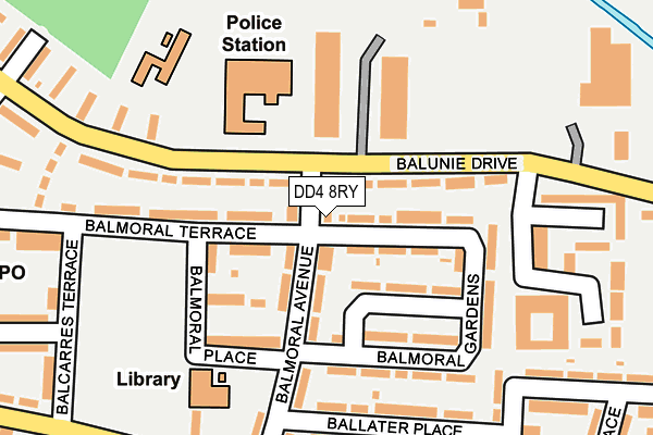 DD4 8RY map - OS OpenMap – Local (Ordnance Survey)