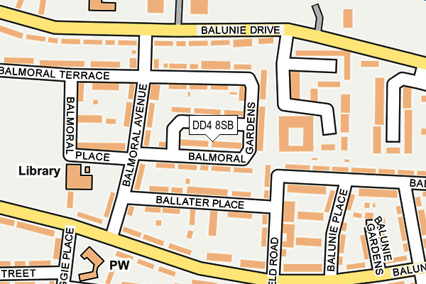 DD4 8SB map - OS OpenMap – Local (Ordnance Survey)