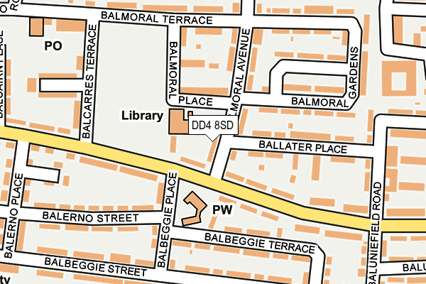 DD4 8SD map - OS OpenMap – Local (Ordnance Survey)