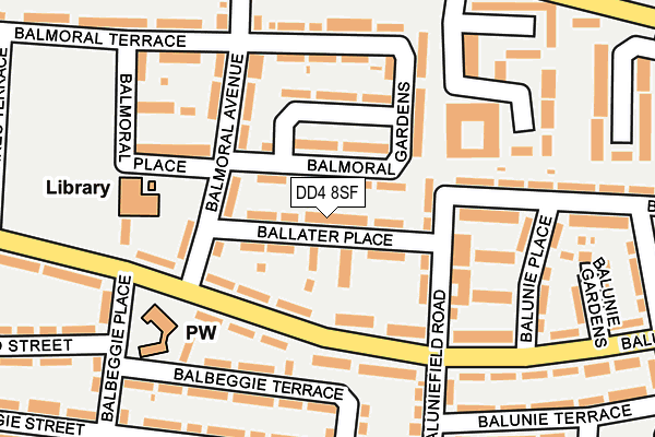 DD4 8SF map - OS OpenMap – Local (Ordnance Survey)