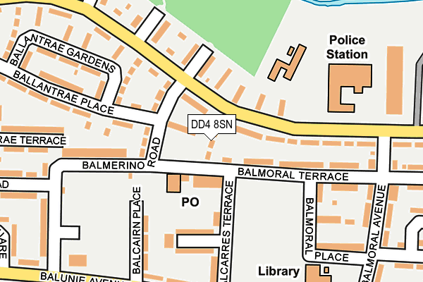 DD4 8SN map - OS OpenMap – Local (Ordnance Survey)