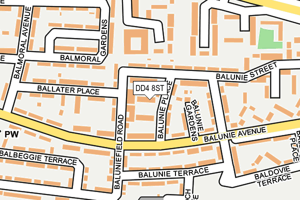 DD4 8ST map - OS OpenMap – Local (Ordnance Survey)