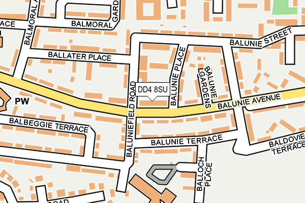 DD4 8SU map - OS OpenMap – Local (Ordnance Survey)