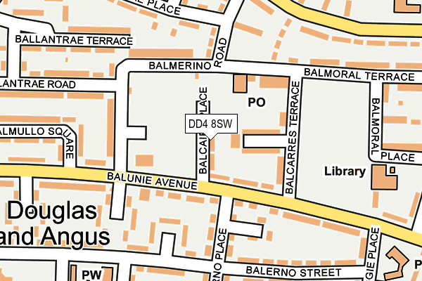 DD4 8SW map - OS OpenMap – Local (Ordnance Survey)