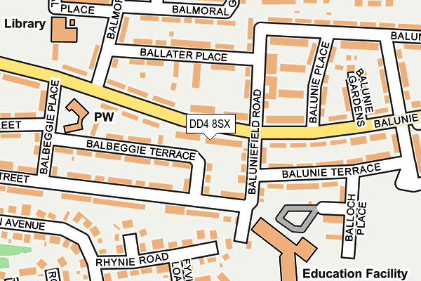 DD4 8SX map - OS OpenMap – Local (Ordnance Survey)