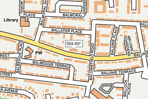 DD4 8SY map - OS OpenMap – Local (Ordnance Survey)