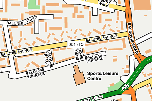 DD4 8TQ map - OS OpenMap – Local (Ordnance Survey)