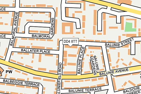 DD4 8TT map - OS OpenMap – Local (Ordnance Survey)
