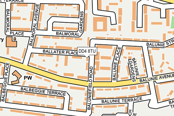 DD4 8TU map - OS OpenMap – Local (Ordnance Survey)