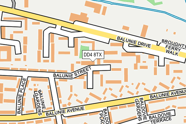 DD4 8TX map - OS OpenMap – Local (Ordnance Survey)