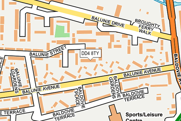 DD4 8TY map - OS OpenMap – Local (Ordnance Survey)