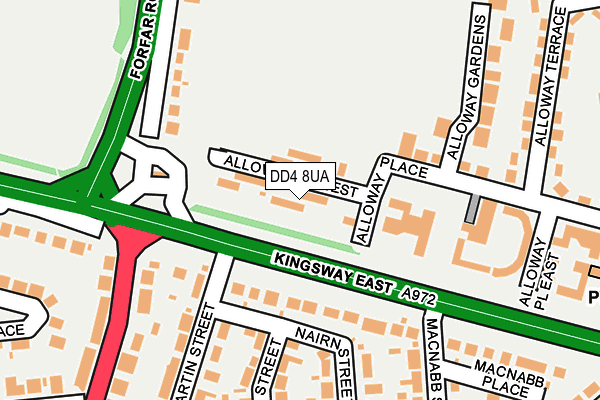 DD4 8UA map - OS OpenMap – Local (Ordnance Survey)