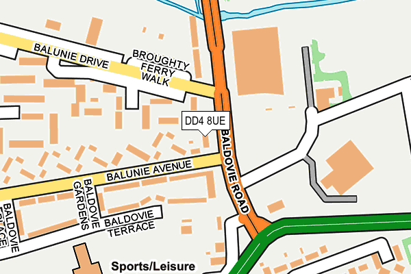 DD4 8UE map - OS OpenMap – Local (Ordnance Survey)