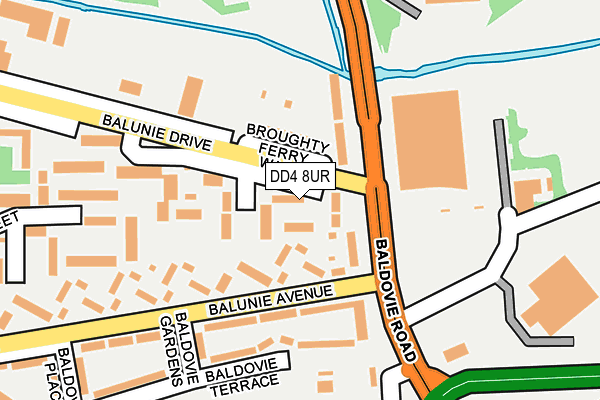 DD4 8UR map - OS OpenMap – Local (Ordnance Survey)