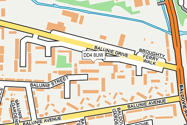 DD4 8UW map - OS OpenMap – Local (Ordnance Survey)