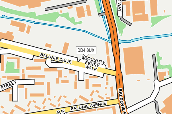DD4 8UX map - OS OpenMap – Local (Ordnance Survey)