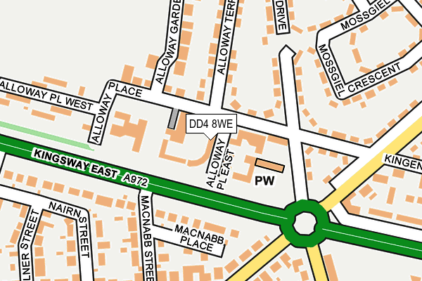 DD4 8WE map - OS OpenMap – Local (Ordnance Survey)