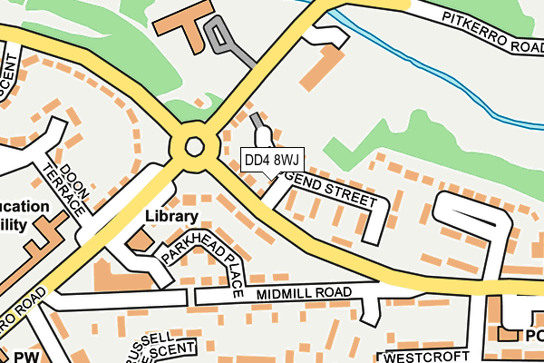 DD4 8WJ map - OS OpenMap – Local (Ordnance Survey)