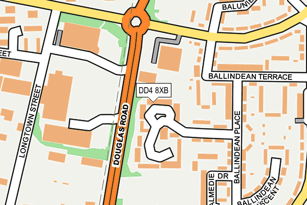 DD4 8XB map - OS OpenMap – Local (Ordnance Survey)