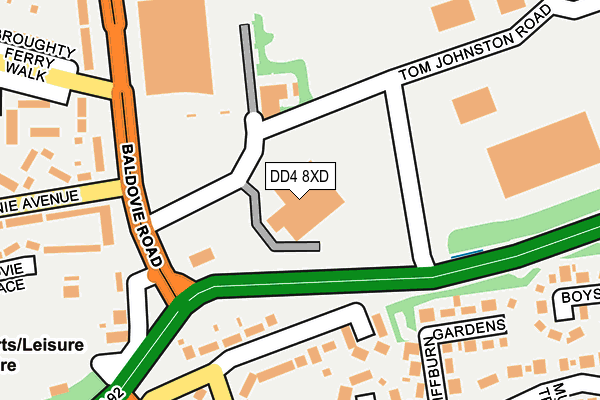 DD4 8XD map - OS OpenMap – Local (Ordnance Survey)