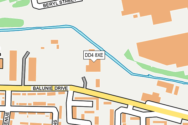 DD4 8XE map - OS OpenMap – Local (Ordnance Survey)