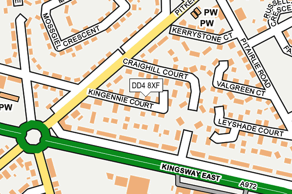 DD4 8XF map - OS OpenMap – Local (Ordnance Survey)