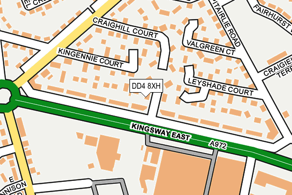 DD4 8XH map - OS OpenMap – Local (Ordnance Survey)