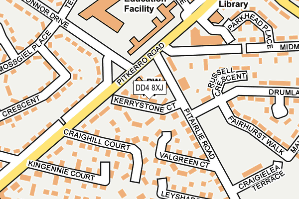 DD4 8XJ map - OS OpenMap – Local (Ordnance Survey)