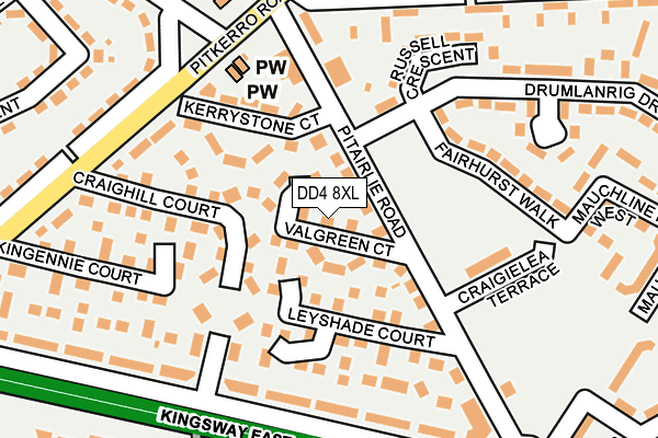 DD4 8XL map - OS OpenMap – Local (Ordnance Survey)