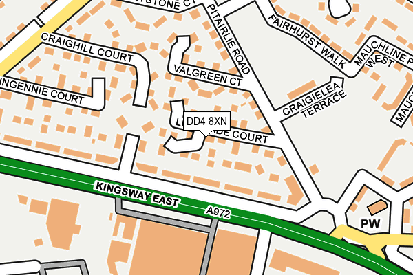DD4 8XN map - OS OpenMap – Local (Ordnance Survey)
