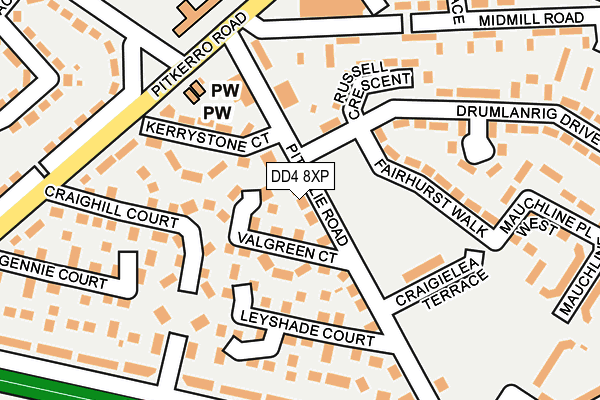 DD4 8XP map - OS OpenMap – Local (Ordnance Survey)