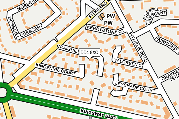 DD4 8XQ map - OS OpenMap – Local (Ordnance Survey)