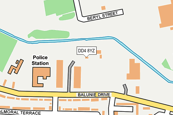 DD4 8YZ map - OS OpenMap – Local (Ordnance Survey)