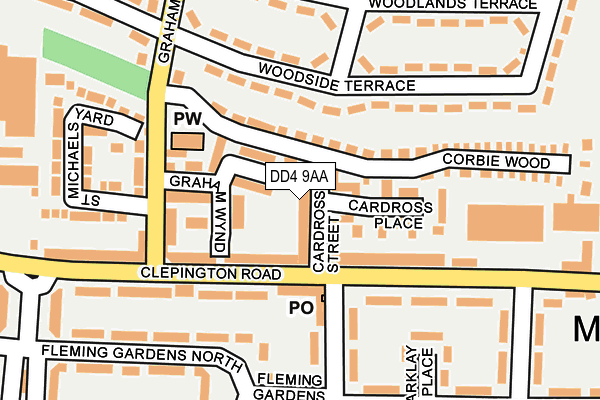 DD4 9AA map - OS OpenMap – Local (Ordnance Survey)