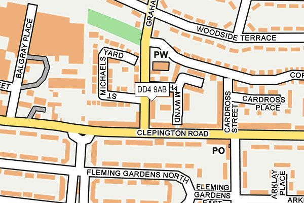 DD4 9AB map - OS OpenMap – Local (Ordnance Survey)