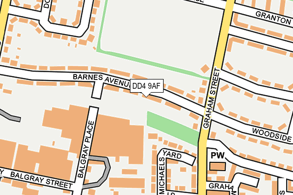 DD4 9AF map - OS OpenMap – Local (Ordnance Survey)