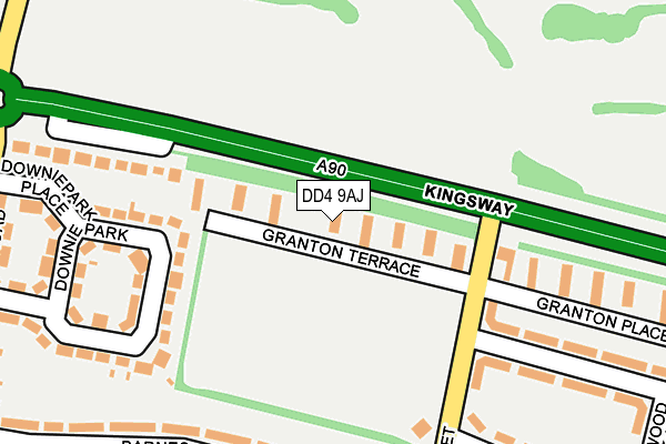 DD4 9AJ map - OS OpenMap – Local (Ordnance Survey)