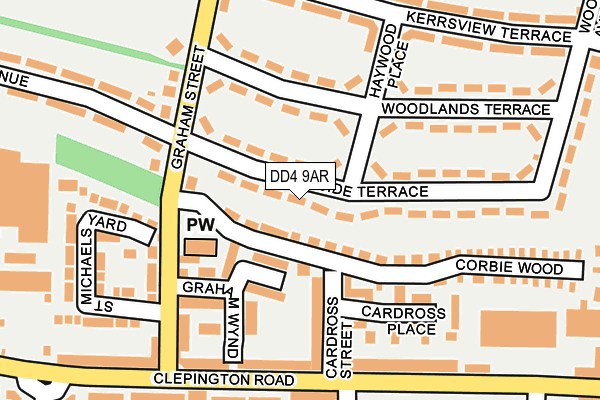 DD4 9AR map - OS OpenMap – Local (Ordnance Survey)
