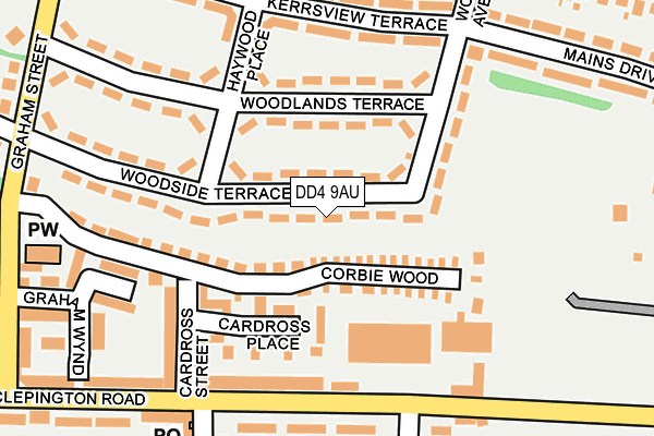 DD4 9AU map - OS OpenMap – Local (Ordnance Survey)