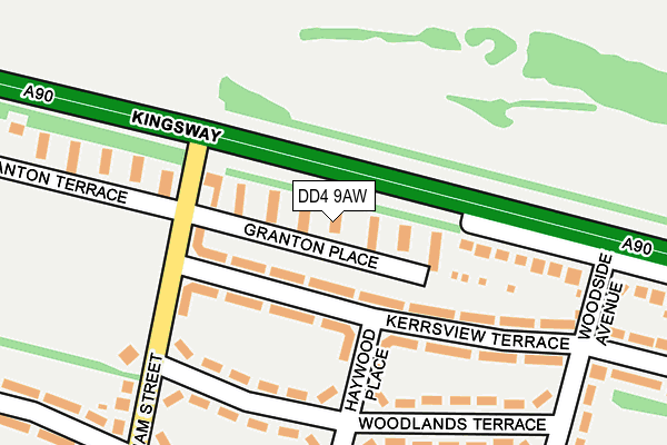 DD4 9AW map - OS OpenMap – Local (Ordnance Survey)