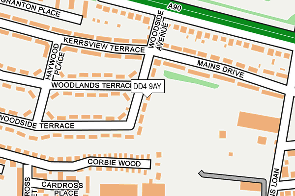 DD4 9AY map - OS OpenMap – Local (Ordnance Survey)