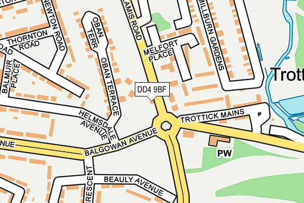 DD4 9BF map - OS OpenMap – Local (Ordnance Survey)