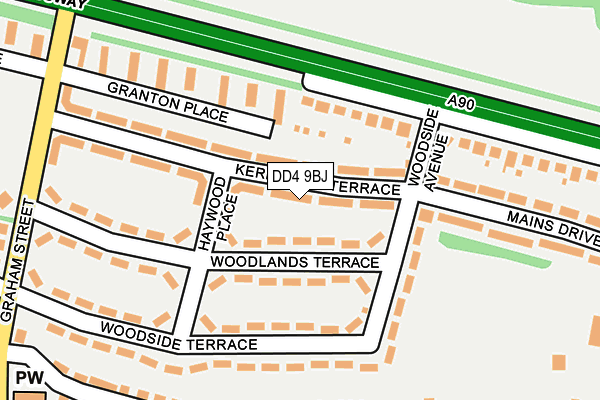DD4 9BJ map - OS OpenMap – Local (Ordnance Survey)